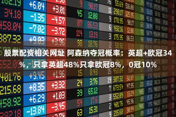 股票配资相关网址 阿森纳夺冠概率：英超+欧冠34%，只拿英超48%只拿欧冠8%，0冠10%